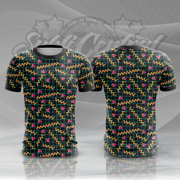 Zigzag - Triangle Design Full Print Roundneck Shirt Thumbnail