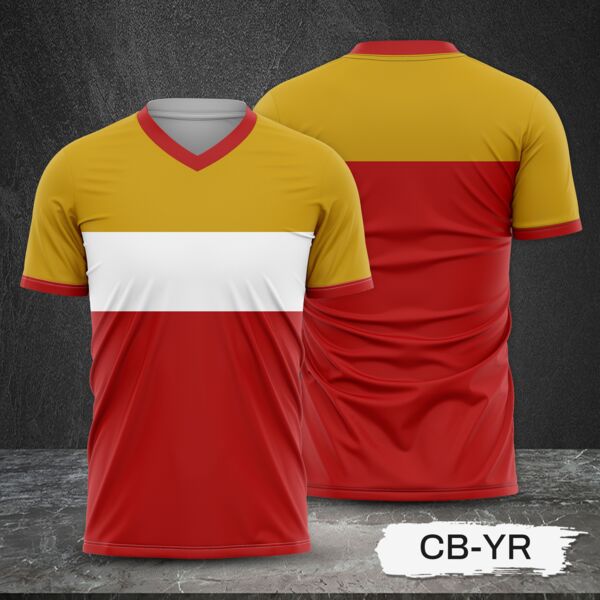 Tricolor Combination Design with Full Print Sublimation Shirt Thumbnail