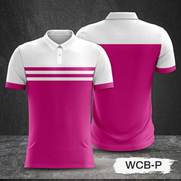 2 Color Combination with White Top and Colored Body Full Print Sublimation Polo Shirt Thumbnail