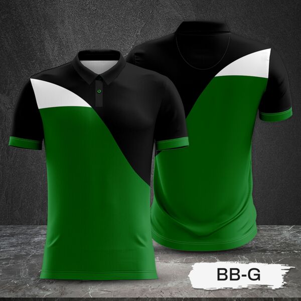 2 Color Combination with Black Top and Colored Body Full Sublimation Polo Shirt Thumbnail
