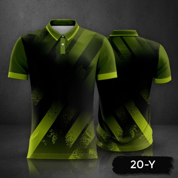 Gradient with Grunge Design Esport Jersey Uniform Polo Shirt Full Print Sublimation Thumbnail