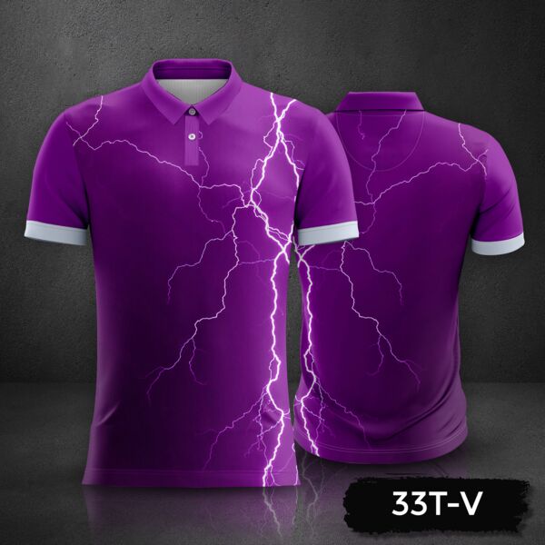Lightning Design Esport Jersey Uniform Polo Shirt Full Print Sublimation Thumbnail