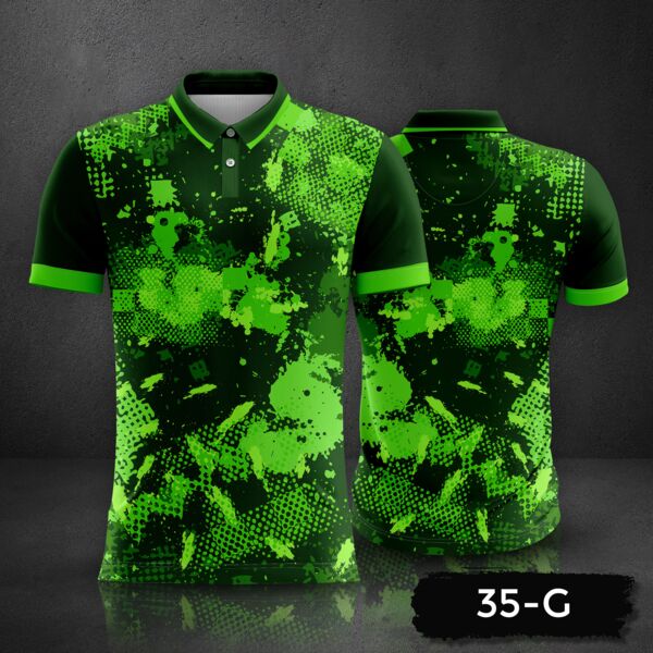 Abstract Grunge Texture Design Polo Shirt Full Print Sublimation Thumbnail